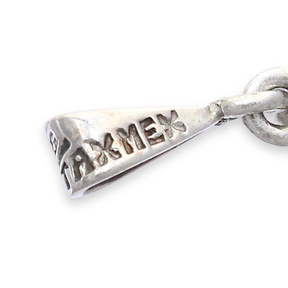 Vintage Genuine Star Ruby Sterling Silver Necklace Pendant Brutalist Modernist - Picture 6 of 6